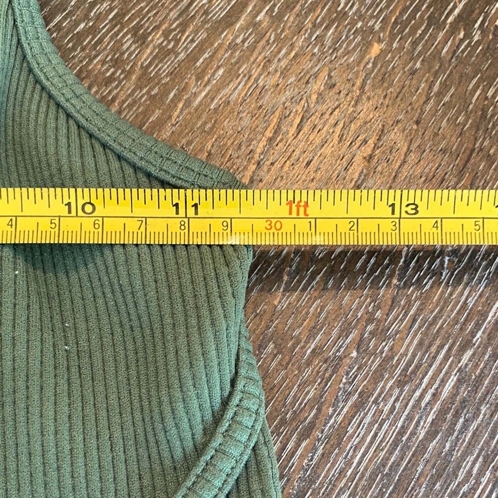 Double Zero Green Ribbed Crop Top - Picture 7 of 11
